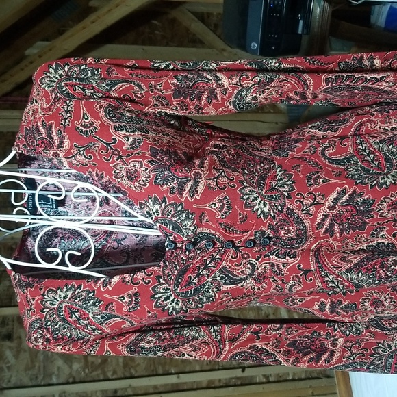 Forever 21 rust paisley print dress. Size small - Picture 2 of 9